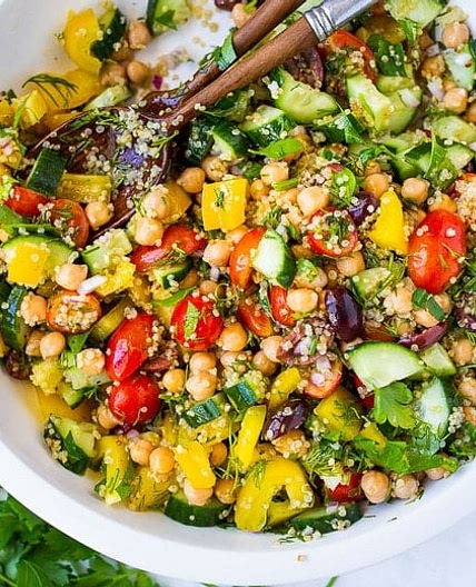 Lemony Chickpea Quinoa Salad