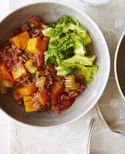 Minced beef & sweet potato stew