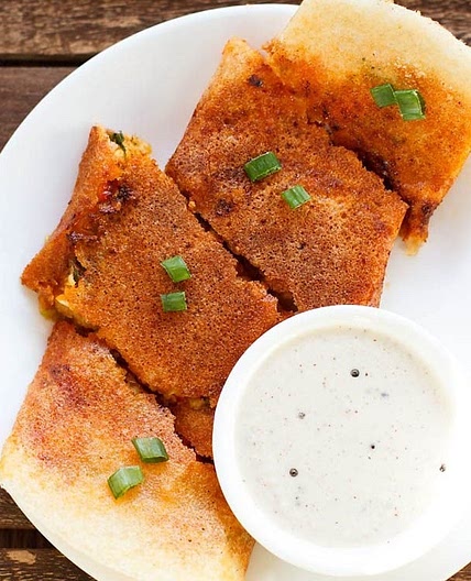Schezwan Dosa Recipe (Indo Chinese Style)