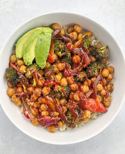 BBQ Chickpea Veggie Bowls