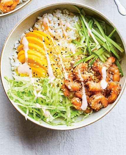 Poke Bowl with Spicy Shrimp