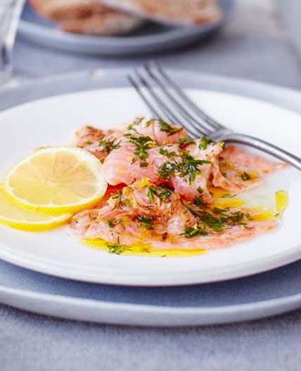 Quick lemon gravadlax