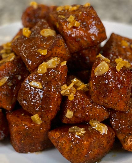 Honey Garlic Salmon Bites
