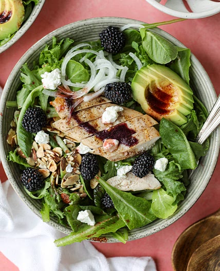 Grilled Chicken Blackberry Salad