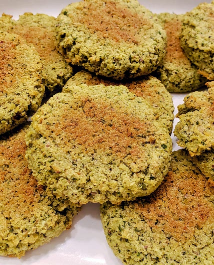 Baked crispy falafel