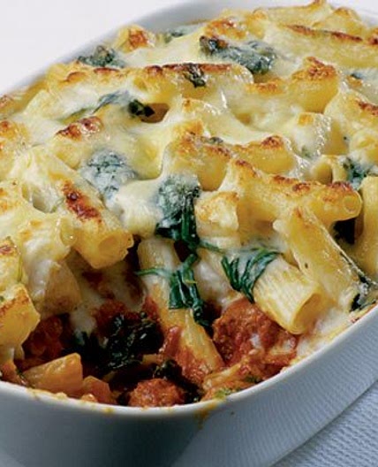 Rigatoni sausage bake