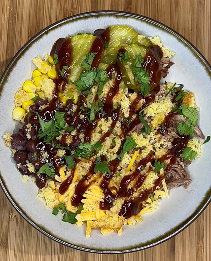 Leftover Pulled Pork Bowl