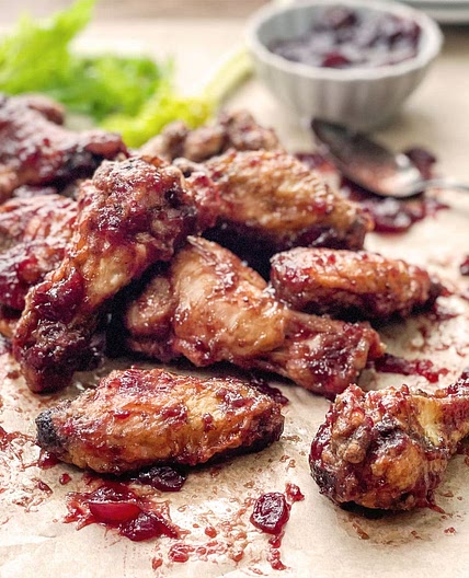 Air Fryer Smoky Cranberry Wings