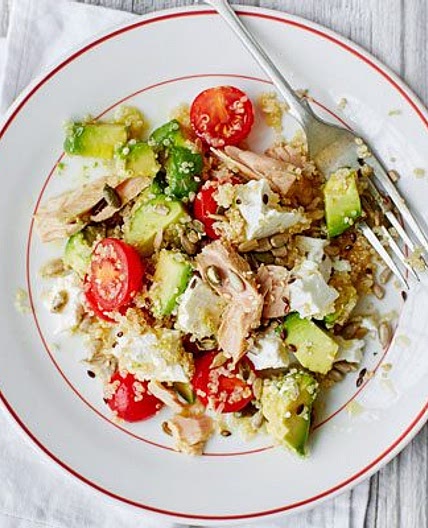 Tuna, avocado & quinoa salad