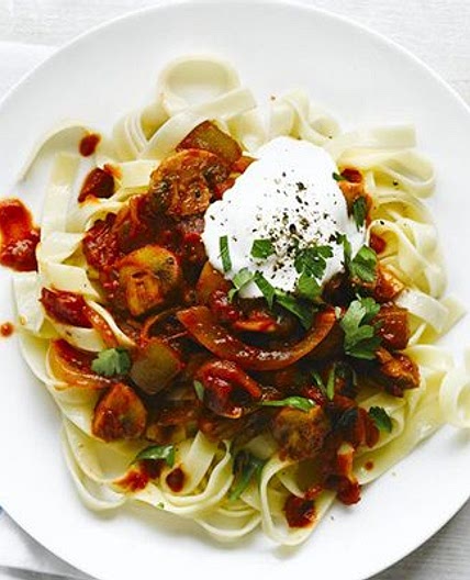 Mushrooms paprikash
