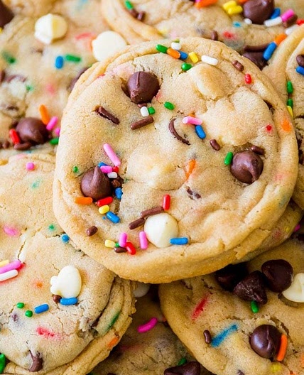 Cake Batter Chocolate Chip Cookies