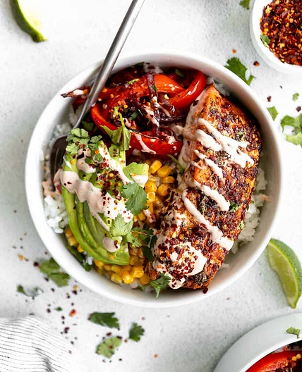 Chili Lime Salmon Bowls