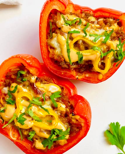 Stuffed Bell Peppers with Cheese