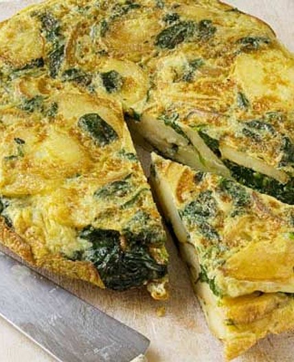 Spanish spinach omelette