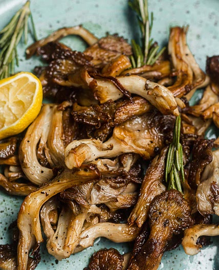 Pan Fried Oyster Mushrooms with Rosemary