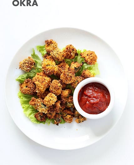 Baked Popcorn Okra