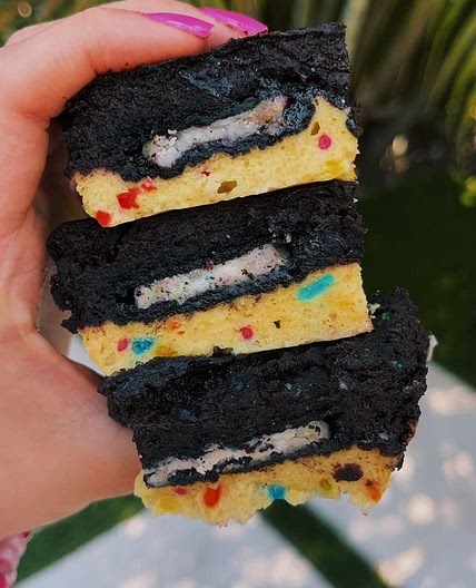 Birthday Cake Slutty Protein Brownies  [~120 cals 9g protein] -