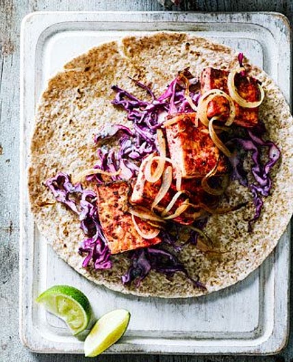 Curried tofu wraps