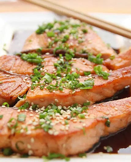 Salmón Teriyaki en Freidora Sin Aceite
