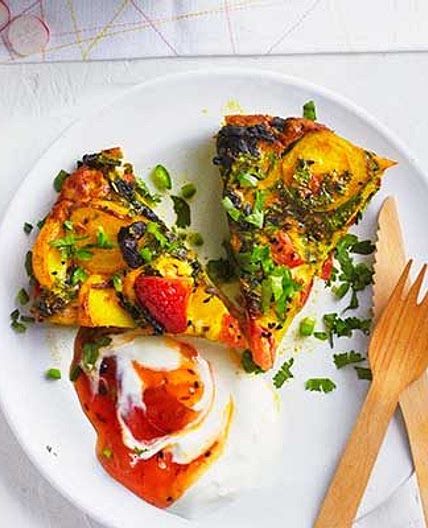 Bombay potato frittata