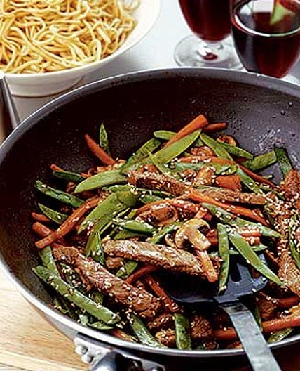 Stir-fried beef with hoisin sauce