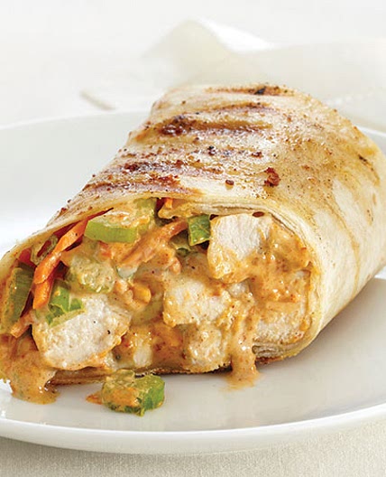 Grilled Buffalo-Style Chicken Wraps