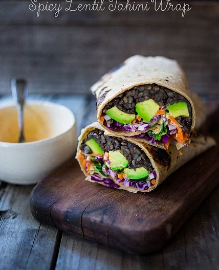 Spicy Lentil Tahini Wrap
