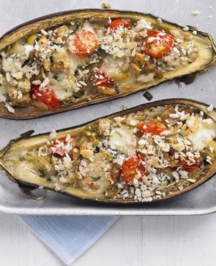 Italian-style stuffed aubergines