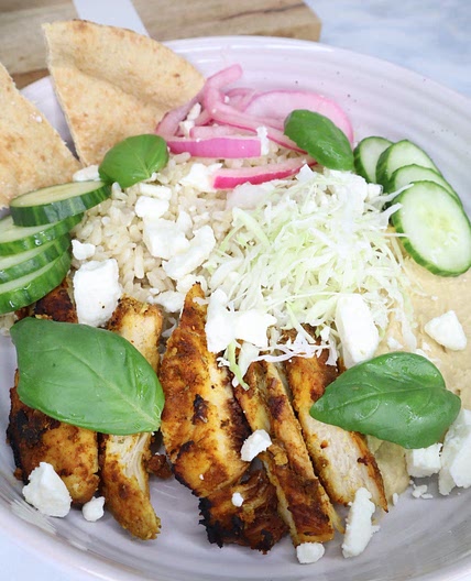 Healthy Shawarma Hummus Power Bowls