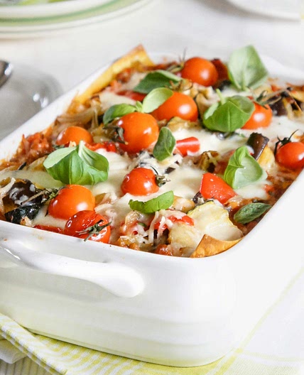 Lighter vegetable lasagne