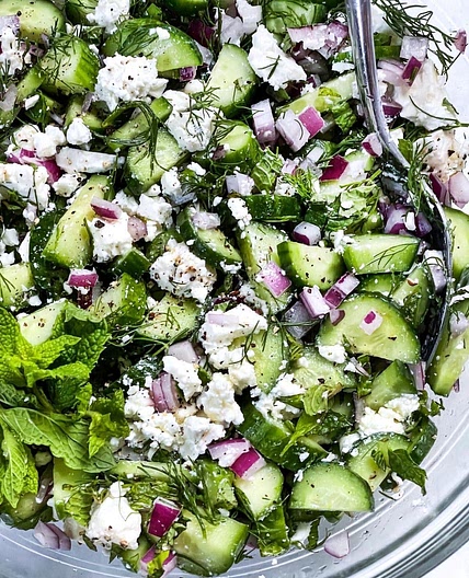 Herbed Cucumber and Feta Salad