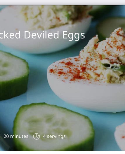 Protein packed devilled eggs 