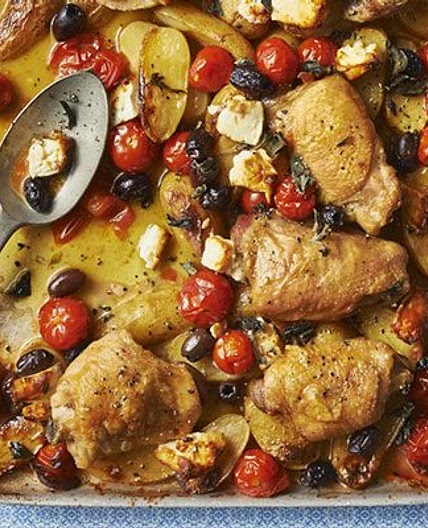 Greek-style roast chicken