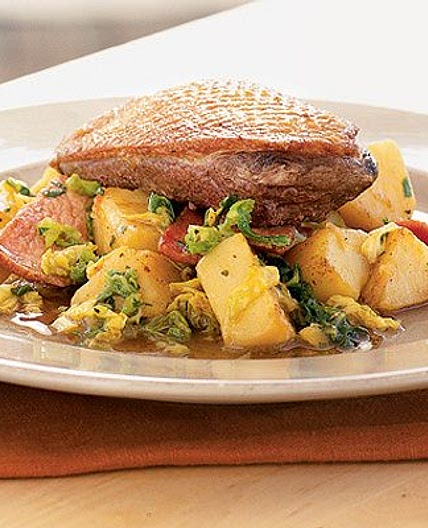 Simmered duck with cabbage & potato