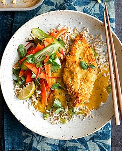 Healthy chicken katsu curry