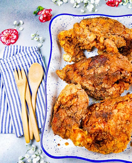 The Easiest Crispiest Fried Chicken