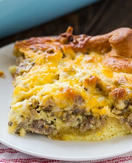 Sausage and Crescent Roll Casserole