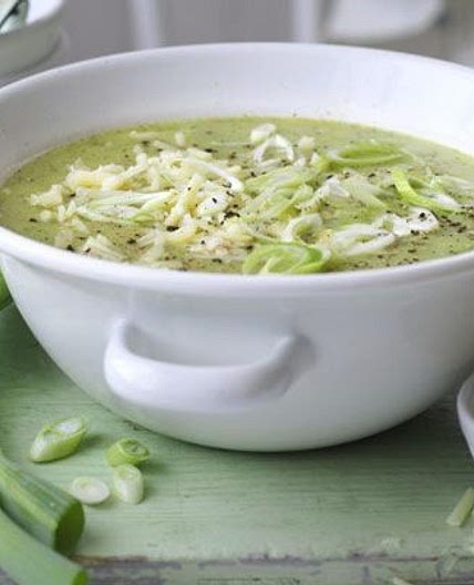 Courgette, potato & cheddar soup
