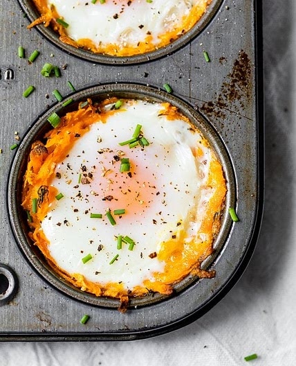 Baked Sweet Potato and Egg Cups