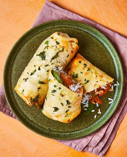 Garlic & Coriander Butter Chicken Thigh Burritos