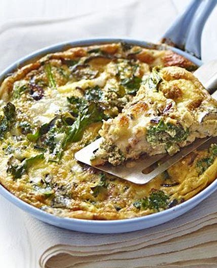 Kale & goat’s cheese frittata