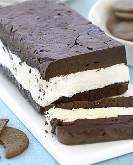 White & dark chocolate terrine