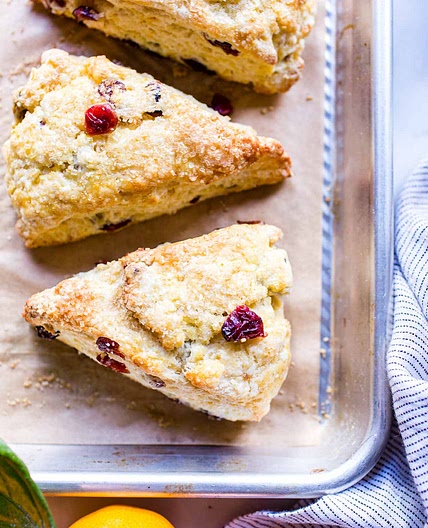 Cranberry Orange Sourdough Scones