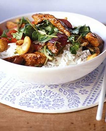 Watercress & chicken stir-fry