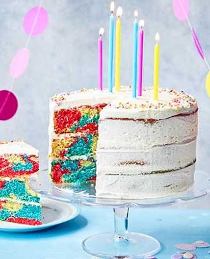 Rainbow zebra cake