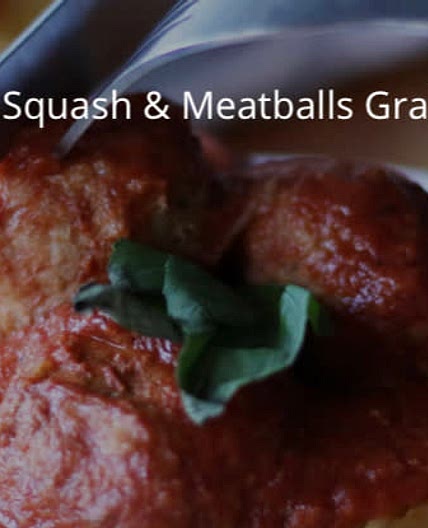 Spaghetti Squash  and meatballs grain fre 