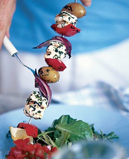 Herbed chicken skewers