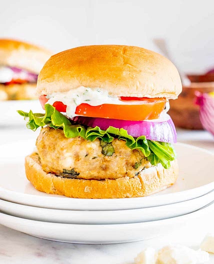 Greek Chicken Burgers