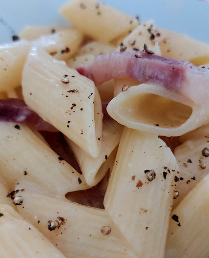 Pasta - pecorino, cheek lard and pepper