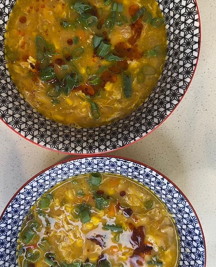 Easy chicken and corn soup